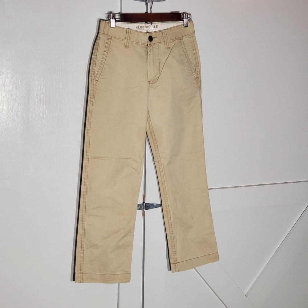 AEROPOSTALE CASUAL PANT LIGHT KHAKI SIZE 27/28 STRAIGHT LEG INSEAM 26"